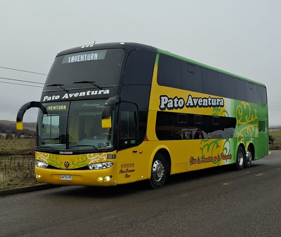 Único Bus de dos niveles en la región de Aysén